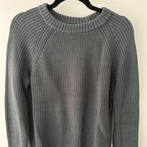 Jenni Kayne Charcoal Cotton Fisherman Sweater (S)